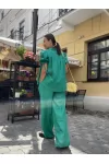 Костюм брючный 4216-зеленый