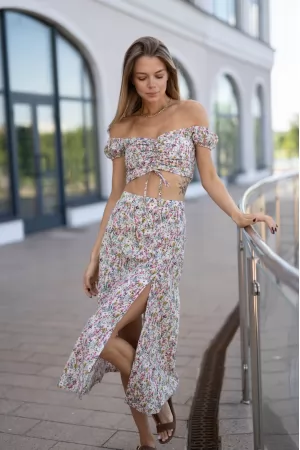 Костюм 2218SSS-белый-цветок