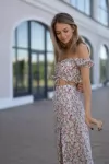 Костюм 2218SSS-белый-цветок