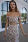 Костюм 2218SSS-белый-цветок