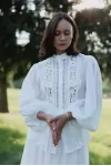 Костюм с юбкой 4228-белый