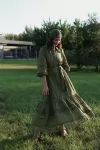 Коктейльное платье 4227-хаки