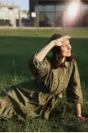 Коктейльное платье 4227-хаки